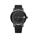 YAZOLE Turntable Men Quartz Watch(518 Black Tray Black Belt)