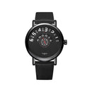 YAZOLE Turntable Men Quartz Watch(519 Black Tray Black Belt)
