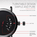 YAZOLE Turntable Men Quartz Watch(510 Black Tray Black Belt)
