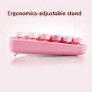 Mofii Sweet Wireless Keyboard And Mouse Set Girls Punk Keyboard Office Set, Colour: Milk Tea Mixed Color