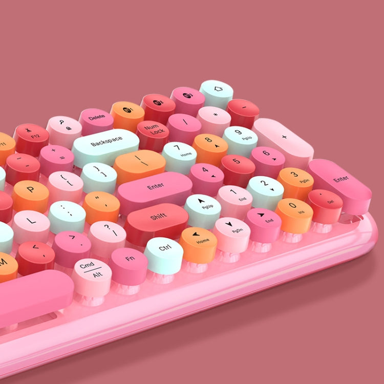 MOFii CANDY-BT 100-Keys Wireless Bluetooth Keyboard, Support Simultaneous Connection of 3 Devices(Pink Mixed Version)