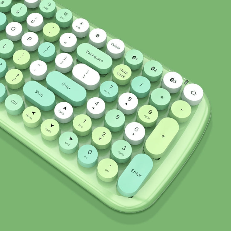 MOFii CANDY-BT 100-Keys Wireless Bluetooth Keyboard, Support Simultaneous Connection of 3 Devices( Green Mixed Version)