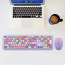 MOFii 666 110-Keys Color Lipstick Wireless Keyboard And Mouse Set Punk Keyboard Office Set(Purple )
