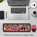 MOFii 666 110-Keys Color Lipstick Wireless Keyboard And Mouse Set Punk Keyboard Office Set(Pink )