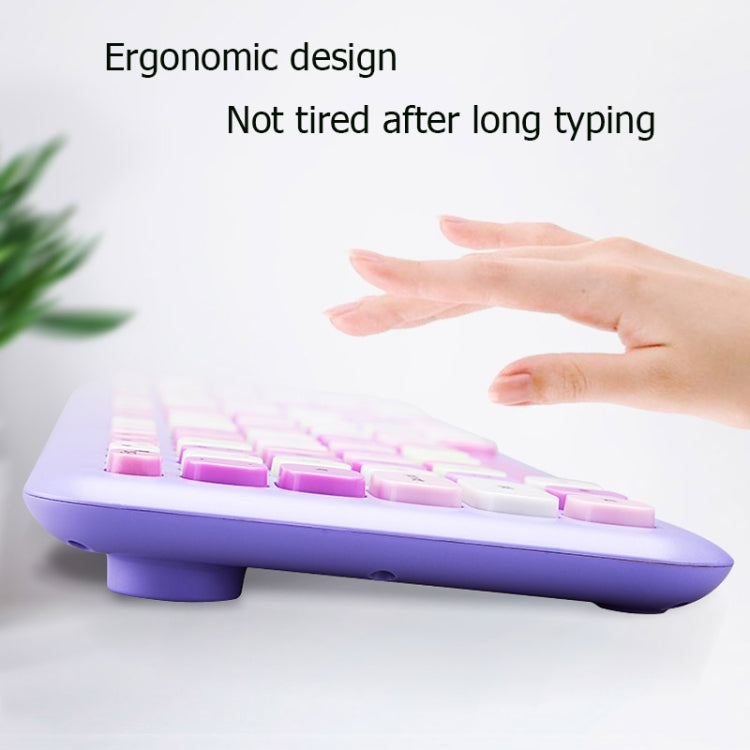 MOFii 666 110-Keys Color Lipstick Wireless Keyboard And Mouse Set Punk Keyboard Office Set(Pink )