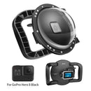 SHOOT TGP548 Dome Port Underwater Diving Camera Lens Transparent Cover Housing Case For GoPro HERO8 Black
