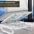 A23 Foldable Notebook Stand With 10-Speed Adjustment Computer Cooling Lifting Stand, Colour: Regular (White)