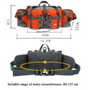5L Outdoor Sports Multifunctional Cycling Hiking Waist Bag Waterproof Large-Capacity Kettle Bag, Size: 28.5 x 15 x 13cm(Dark Red)