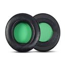 2 PCS Headset Sponge Case For Razer BlackShark V2/V2X/V2SE, Colour: Ellipse Lambskin(Black Paper Green Net)