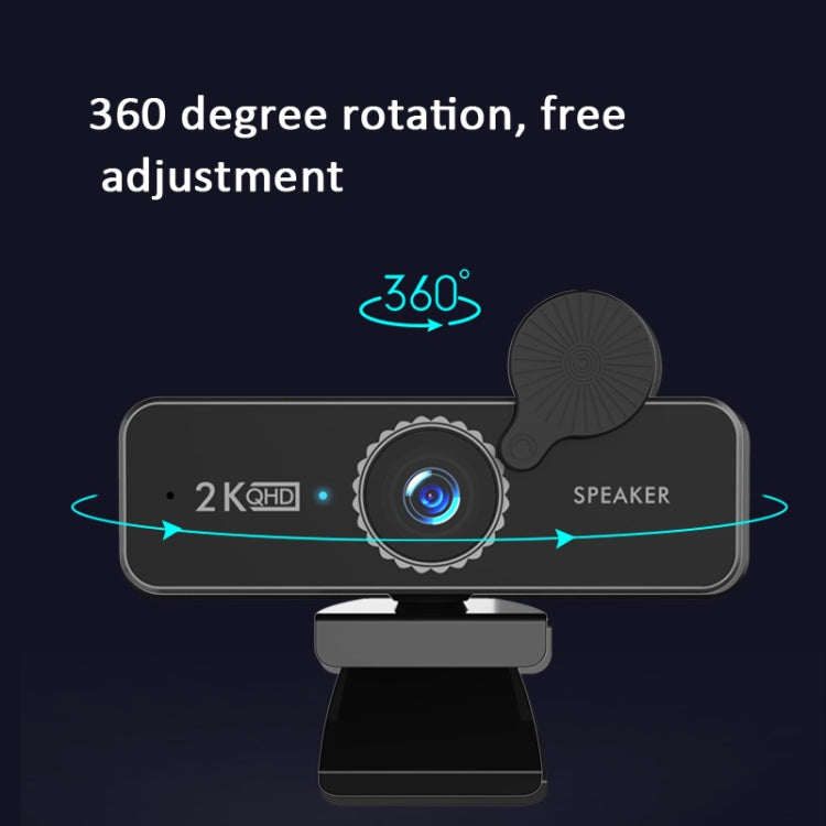 C580 1440P Network HD Live Broadcast Computer Camera Built-In Speaker