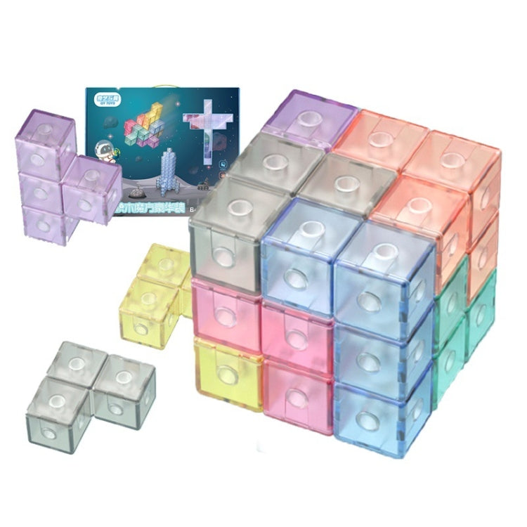 Magnetic Building Blocks Cube Cube Assembling Toys For Children, Colour: Card