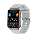 T10 Pro 1.65 Inch Smart Bracelet Heart Rate Blood Pressure Oxygen Body Temperature Monitoring Dial Watch(Silver Gray)