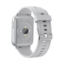 T10 Pro 1.65 Inch Smart Bracelet Heart Rate Blood Pressure Oxygen Body Temperature Monitoring Dial Watch(Silver Gray)