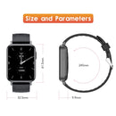 T10 Pro 1.65 Inch Smart Bracelet Heart Rate Blood Pressure Oxygen Body Temperature Monitoring Dial Watch(Silver Gray)