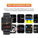 T10 Pro 1.65 Inch Smart Bracelet Heart Rate Blood Pressure Oxygen Body Temperature Monitoring Dial Watch(Silver Gray)