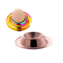 2 PCS Stainless Steel Egg Tray Table Utensils, Specification: Rose Gold