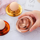 2 PCS Stainless Steel Egg Tray Table Utensils, Specification: Rose Gold