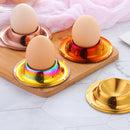 2 PCS Stainless Steel Egg Tray Table Utensils, Specification: Rose Gold