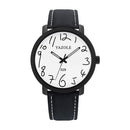 YAZOLE Personality Arabic Numeral Dial Student Watch Quartz Children Watch(329 White Tray Black Belt)