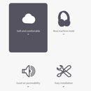 2 PCS Headest Sponge Cover Earmuffs with Cushion For BOSE NC700(White)