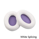 1 Pairs Headset Sponge Cover Ear Pad Leather Case For Kingston Cloud Silver II, Colour: White Splicing