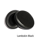 1 Pairs Headset Sponge Cover Ear Pad Leather Case For Kingston Cloud Silver II, Colour: Lambskin Black