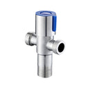 2 PCS Stainless Steel Double Outlet Angle Valve Single Handle Double Control 1 In 2 Out Electroplating Wire Drawing Angle Valve, Specification: Drawing