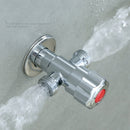 2 PCS Stainless Steel Double Outlet Angle Valve Single Handle Double Control 1 In 2 Out Electroplating Wire Drawing Angle Valve, Specification: Drawing