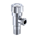 2 PCS Stainless Steel Angle Valve Single Handle Electroplating Wire Drawing Angle Valve, Specification: Plum Wheel Plated Hot Water