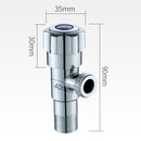 2 PCS Stainless Steel Angle Valve Single Handle Electroplating Wire Drawing Angle Valve, Specification: Plum Wheel Plated Hot Water