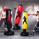 Thickened Fitness Adult Children Vertical Inflatable Non-Tumbler Boxing Column Inflatable Venting Angry Boxing Sandbag, Specification: Height 160cm(Black)