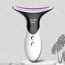 Neck Wrinkle Removal And Neck Beauty Home Use Facial Eye And Neck Lifting And Firming Color Light Introduction Massage Device(White)