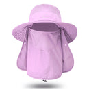 Multifunction Fisherman Hats Outdoor Speed Drying Fishing Breathable Sun Hats(Purple)