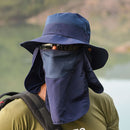 Multifunction Fisherman Hats Outdoor Speed Drying Fishing Breathable Sun Hats(Navy)