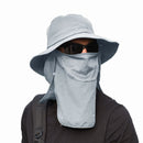 Multifunction Fisherman Hats Outdoor Speed Drying Fishing Breathable Sun Hats(Light Grey)