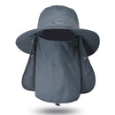 Multifunction Fisherman Hats Outdoor Speed Drying Fishing Breathable Sun Hats(Gray)