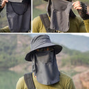 Multifunction Fisherman Hats Outdoor Speed Drying Fishing Breathable Sun Hats(Blue)