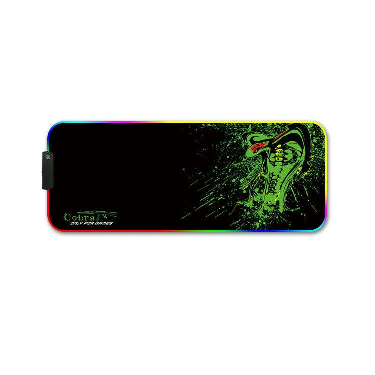 400x900x4mm F-01 Rubber Thermal Transfer RGB Luminous Non-Slip Mouse Pad(Brontosaurus)