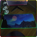 400x900x4mm F-01 Rubber Thermal Transfer RGB Luminous Non-Slip Mouse Pad(Snow Peak)