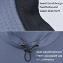 Outdoor Sun Hat Hiking Big Brim Breathable Sunscreen Fisherman Hat(Green Gray)