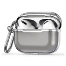 DDEHY668 Electroplated Transparent Silicone + PC Protective Cover For AirPods Pro(Transparent Black + Silver)