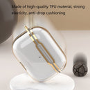 DDEHY668 Electroplated Transparent Silicone + PC Protective Cover For AirPods Pro(Transparent Gold + Silver)