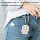 DDEHY668 Electroplated Transparent Silicone + PC Protective Cover For AirPods Pro(Transparent Gold + Black)