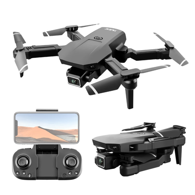 S68 4K Mini Folding Remote Control Drone Air Pressure Fixed Altitude Quadcopter For Aerial Photography, Model: 1 Battery With 2 4K Camera (Black)