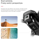 S68 4K Mini Folding Remote Control Drone Air Pressure Fixed Altitude Quadcopter For Aerial Photography, Model: 1 Battery With 2 4K Camera (Black)