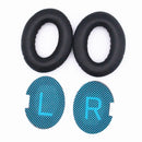 2 PCS Headset Lambskin Sponge Cover Earmuffs For Bose QC25 / QC15 / QC2 / QC35 / AE2i(Black+Blue)