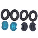 2 PCS Headset Lambskin Sponge Cover Earmuffs For Bose QC25 / QC15 / QC2 / QC35 / AE2i(Black+Blue)