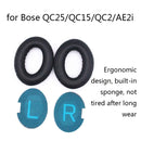 2 PCS Headset Lambskin Sponge Cover Earmuffs For Bose QC25 / QC15 / QC2 / QC35 / AE2i(Black+Blue)