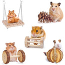 11 PCS / Set Hamster Toy Pet Rabbit Guinea Pig Parrot Play Grinding Wood Toys