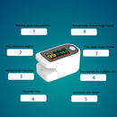 JSL-X201 TFT Color Screen Finger Clip Oximeter Pulse Oximetry Monitor(White)